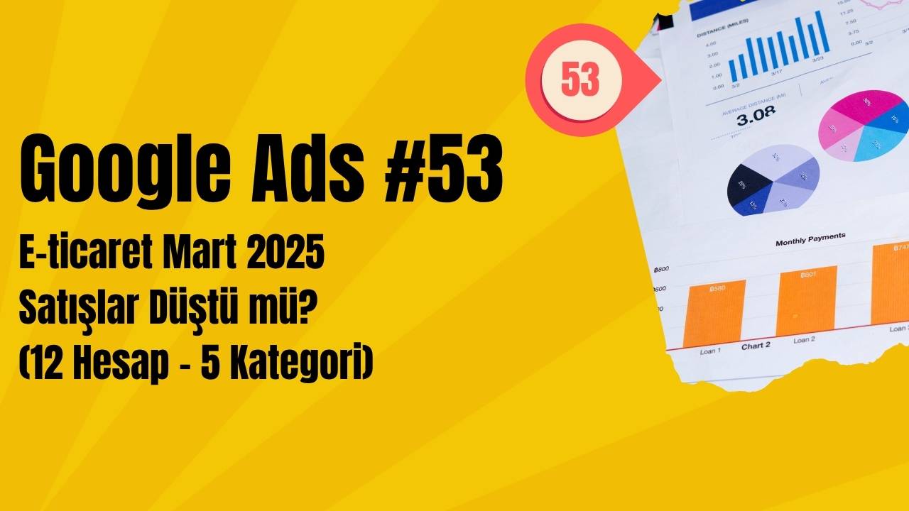 Google Ads E-ticaret Mart 2025 Satışlar Düştü mü? (12 Hesap - 5 Kategori)