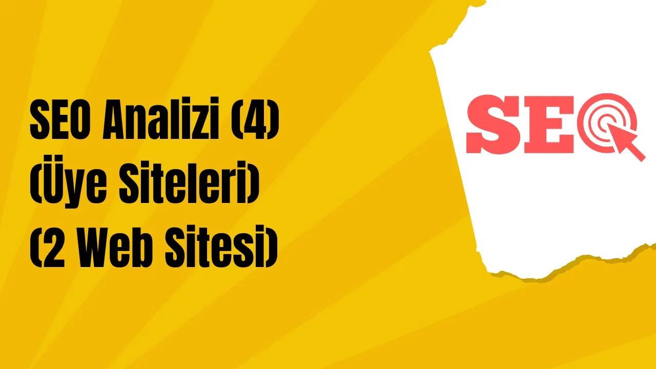 Seo Analizi (4) (Üye Siteleri - 2 Web Sitesi)